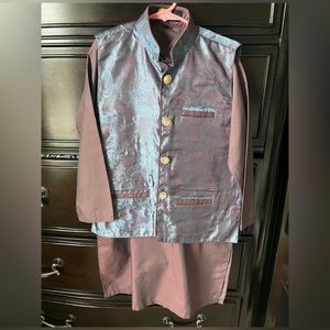SOUTH ASIAN BOYS 3 PCS DESIGNER SHALWAR KAMEEZ